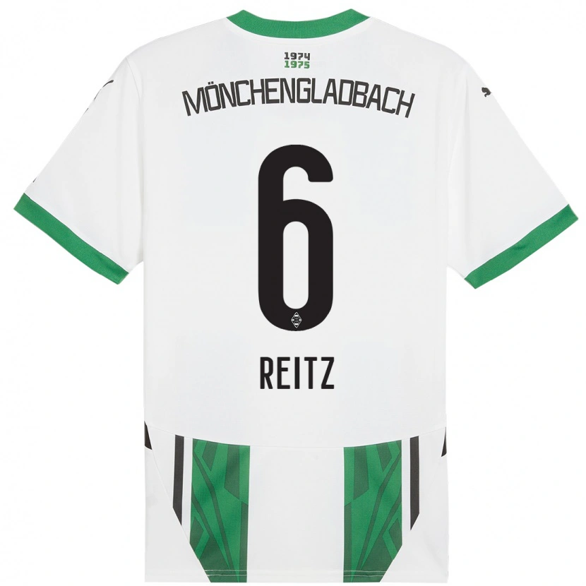 Danxen Kobiety Tony Reitz #6 Biały Zielony Domowa Koszulka 2024/25 Koszulki Klubowe