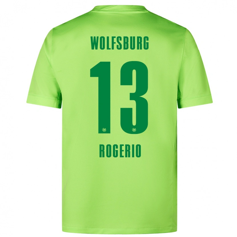 Danxen Kobiety Rogério #13 Fluorescencyjny Zielony Domowa Koszulka 2024/25 Koszulki Klubowe