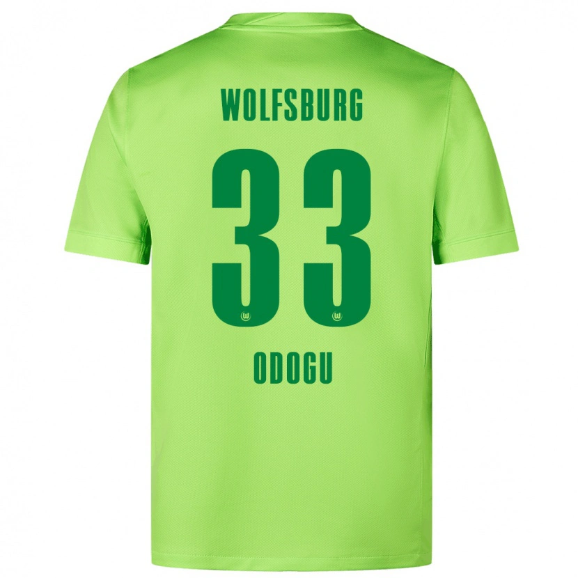 Danxen Kobiety David Odogu #33 Fluorescencyjny Zielony Domowa Koszulka 2024/25 Koszulki Klubowe