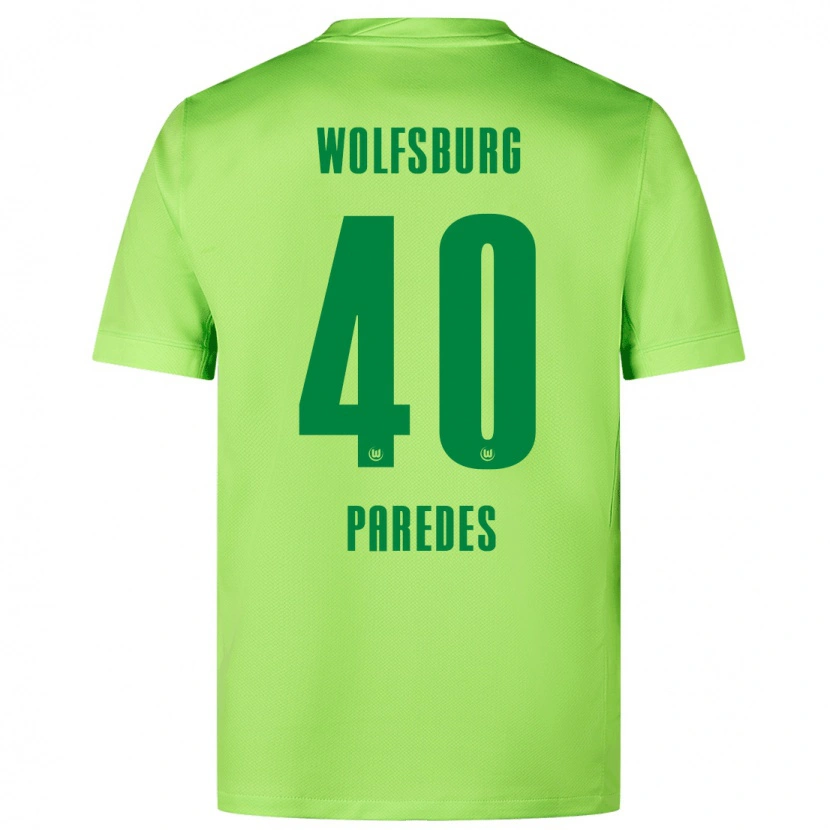 Danxen Kobiety Kevin Paredes #40 Fluorescencyjny Zielony Domowa Koszulka 2024/25 Koszulki Klubowe