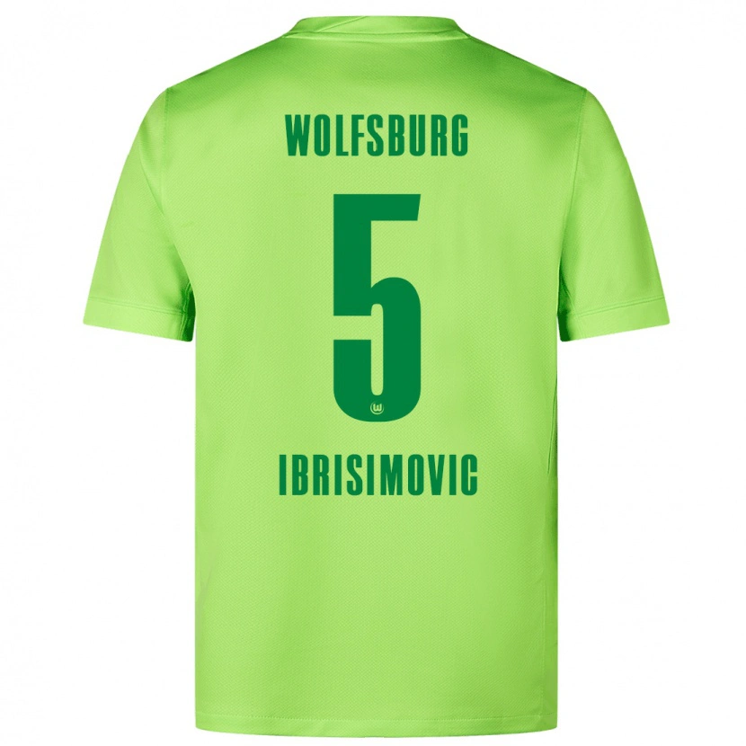 Danxen Kobiety Amar Ibrisimovic #5 Fluorescencyjny Zielony Domowa Koszulka 2024/25 Koszulki Klubowe