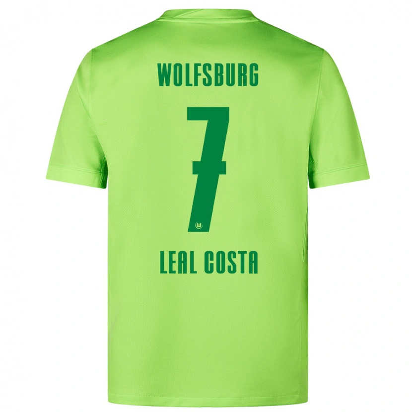Danxen Kobiety David Leal Costa #7 Fluorescencyjny Zielony Domowa Koszulka 2024/25 Koszulki Klubowe