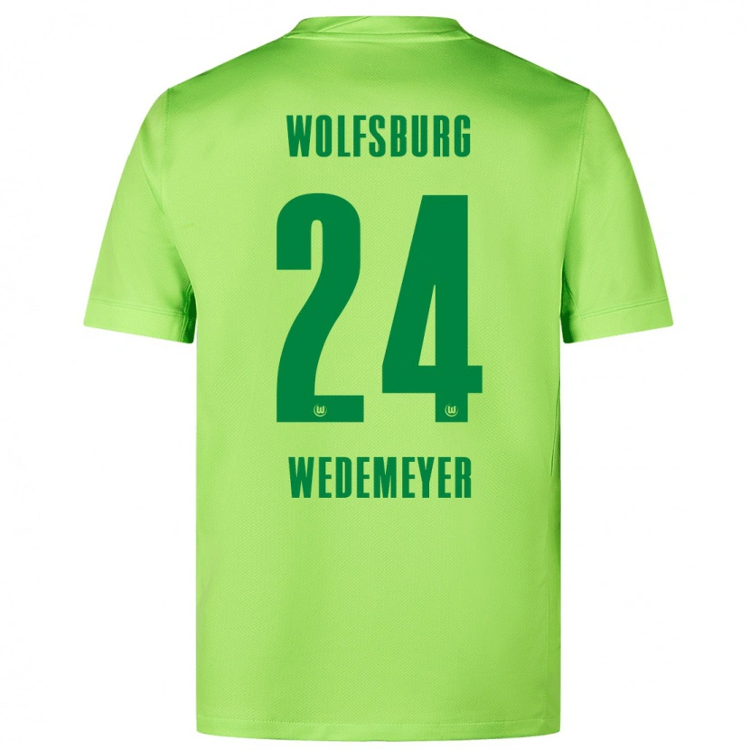 Danxen Kobiety Joelle Wedemeyer #24 Fluorescencyjny Zielony Domowa Koszulka 2024/25 Koszulki Klubowe