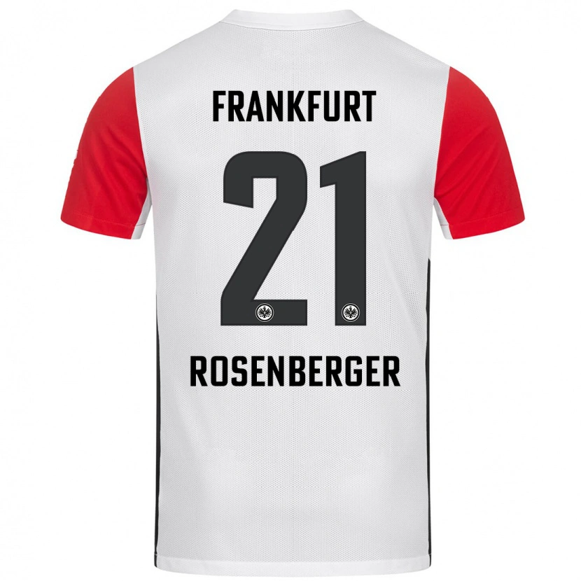 Danxen Kobiety Robin Rosenberger #21 Biały Czerwony Domowa Koszulka 2024/25 Koszulki Klubowe