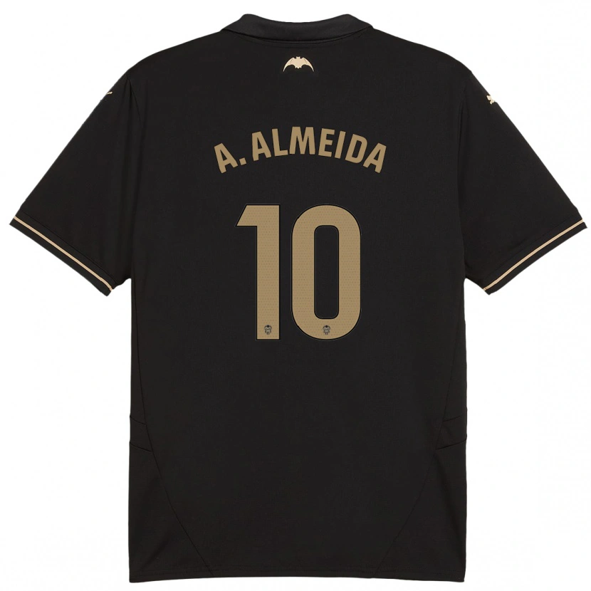 Danxen Kobiety André Almeida #10 Czarny Wyjazdowa Koszulka 2024/25 Koszulki Klubowe