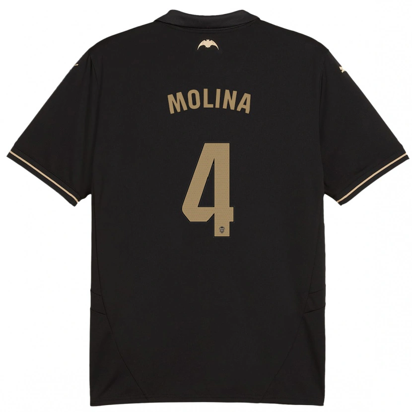 Danxen Kobiety María Molina #4 Czarny Wyjazdowa Koszulka 2024/25 Koszulki Klubowe