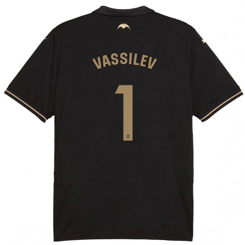 Danxen Kobiety David Vassilev #1 Czarny Wyjazdowa Koszulka 2024/25 Koszulki Klubowe