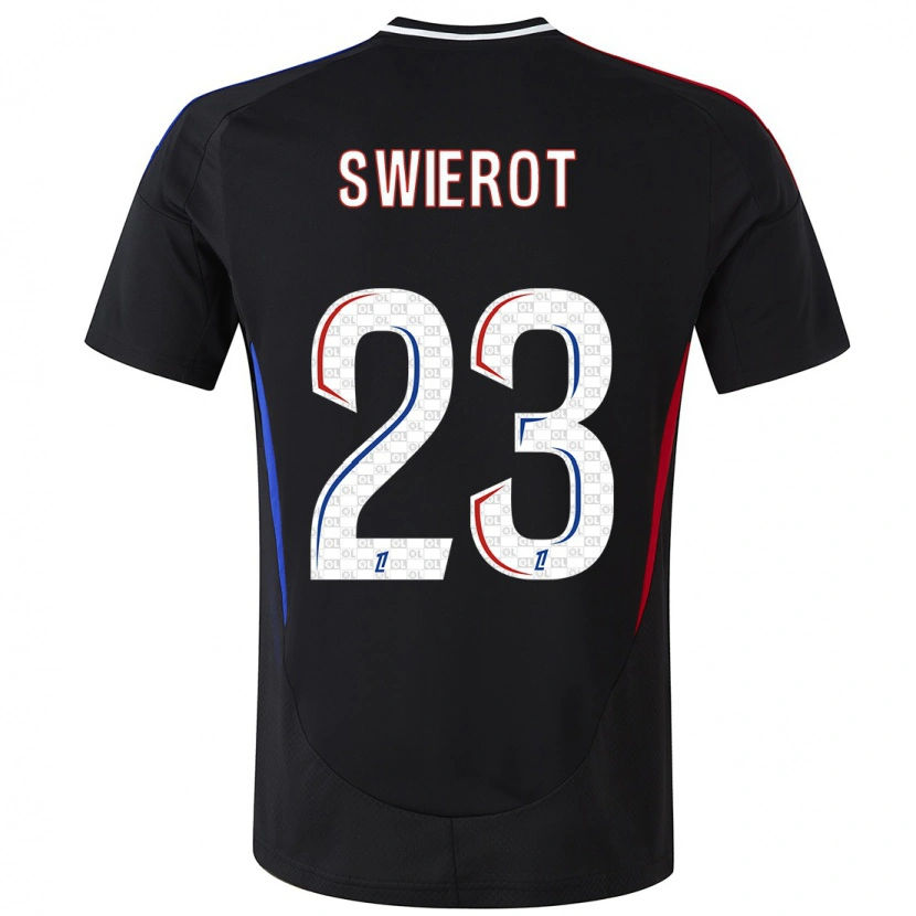 Danxen Kobiety Julie Swierot #23 Czarny Wyjazdowa Koszulka 2024/25 Koszulki Klubowe