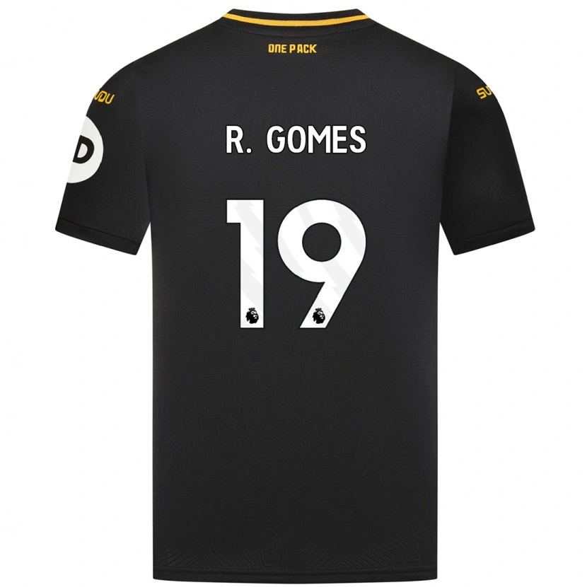 Danxen Kobiety Rodrigo Gomes #19 Czarny Wyjazdowa Koszulka 2024/25 Koszulki Klubowe