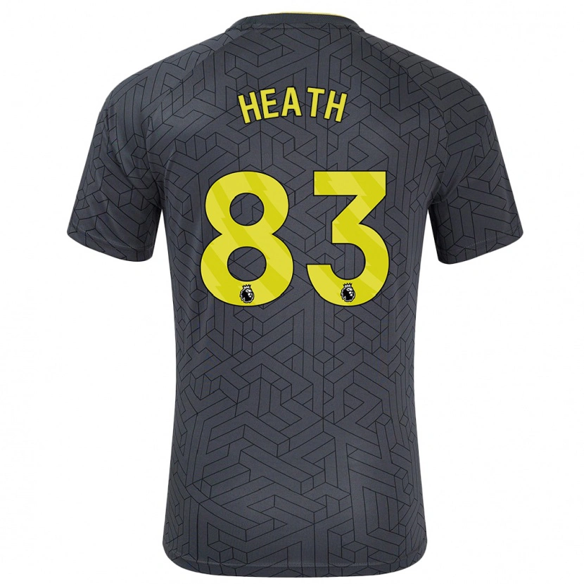 Danxen Kobiety Isaac Heath #83 Czarny Żółty Wyjazdowa Koszulka 2024/25 Koszulki Klubowe