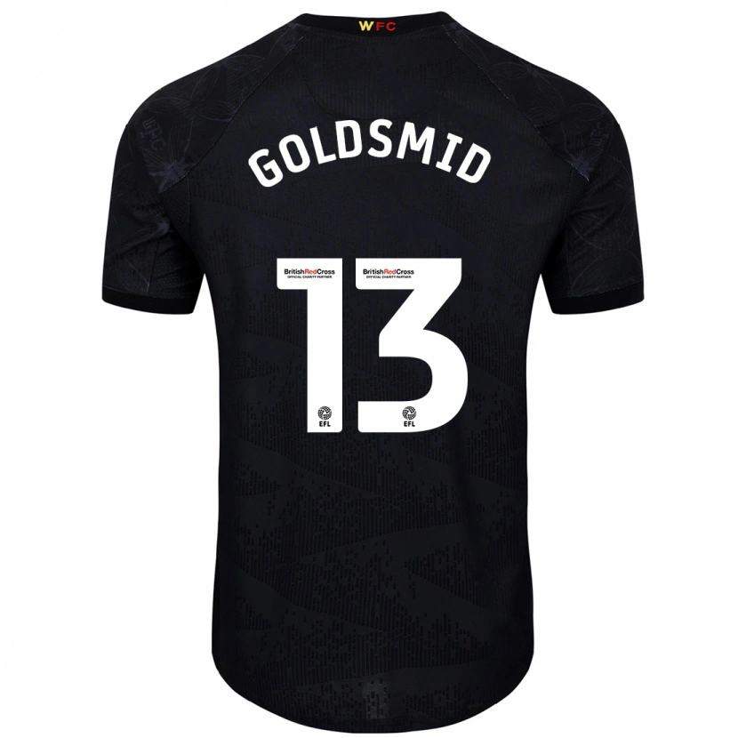 Danxen Kobiety Jacqui Goldsmid #13 Czarny Biały Wyjazdowa Koszulka 2024/25 Koszulki Klubowe