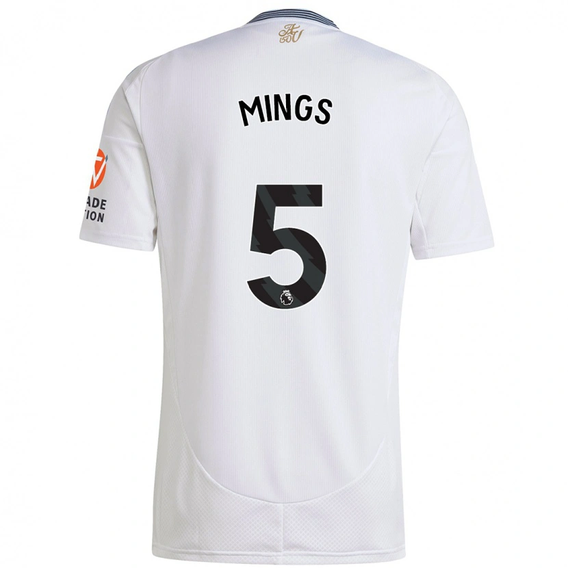 Danxen Kobiety Tyrone Mings #5 Biały Wyjazdowa Koszulka 2024/25 Koszulki Klubowe