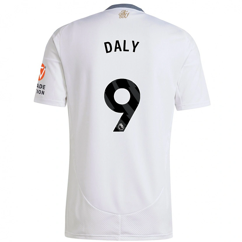 Danxen Kobiety Rachel Daly #9 Biały Wyjazdowa Koszulka 2024/25 Koszulki Klubowe