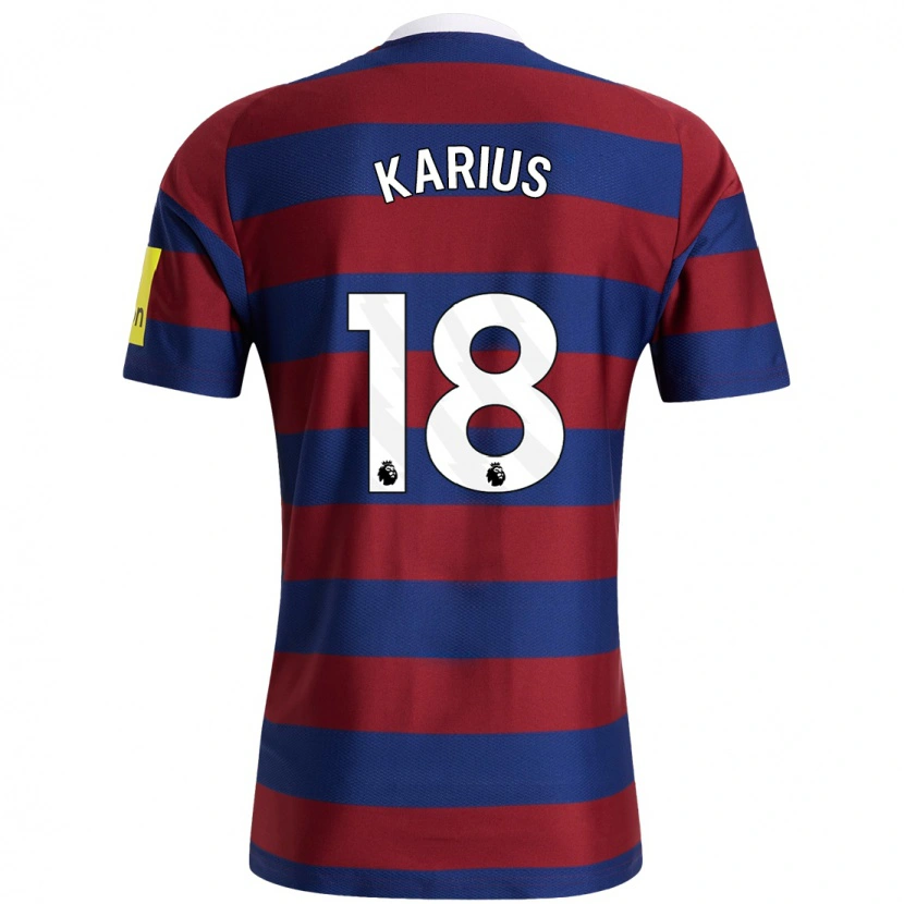 Danxen Kobiety Loris Karius #18 Bordowy Granatowy Wyjazdowa Koszulka 2024/25 Koszulki Klubowe