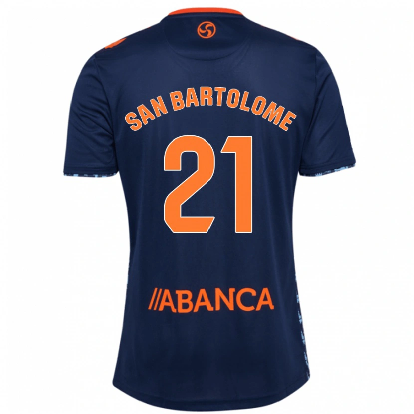 Danxen Kobiety Víctor San Bartolomé #21 Granatowy Wyjazdowa Koszulka 2024/25 Koszulki Klubowe