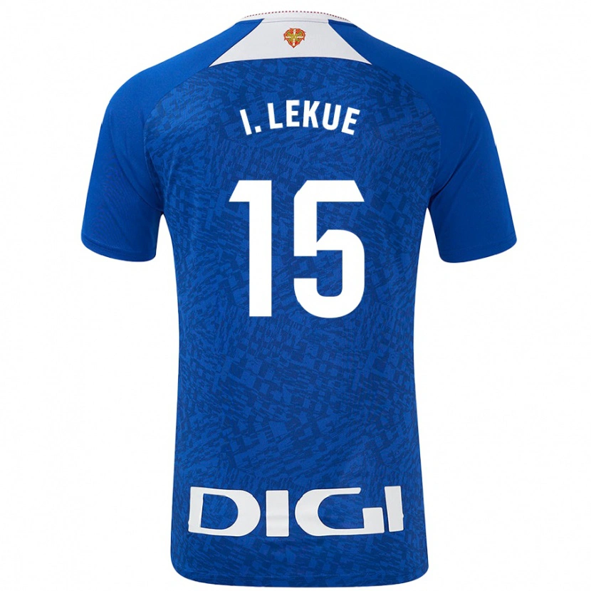 Danxen Kobiety Iñigo Lekue #15 Królewski Niebieski Wyjazdowa Koszulka 2024/25 Koszulki Klubowe