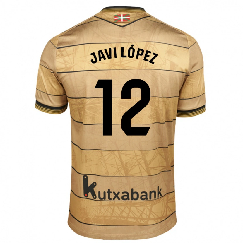 Danxen Kobiety Javi López #12 Brązowy Wyjazdowa Koszulka 2024/25 Koszulki Klubowe