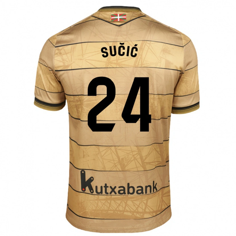 Danxen Kobiety Luka Sucic #24 Brązowy Wyjazdowa Koszulka 2024/25 Koszulki Klubowe