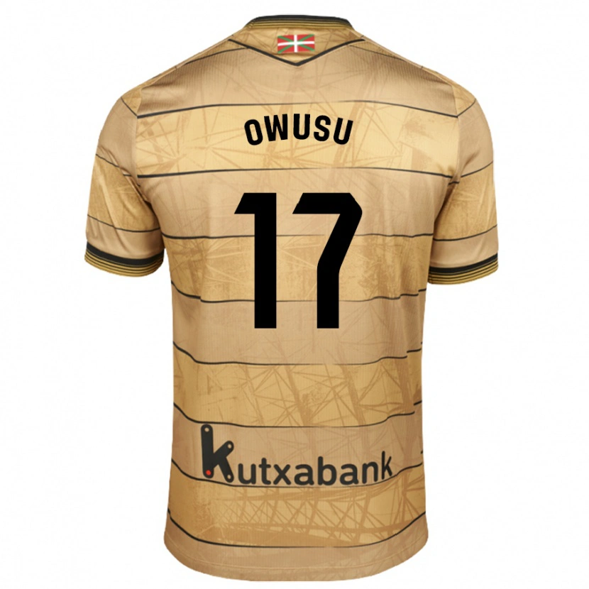Danxen Kobiety Jacqueline Owusu #17 Brązowy Wyjazdowa Koszulka 2024/25 Koszulki Klubowe