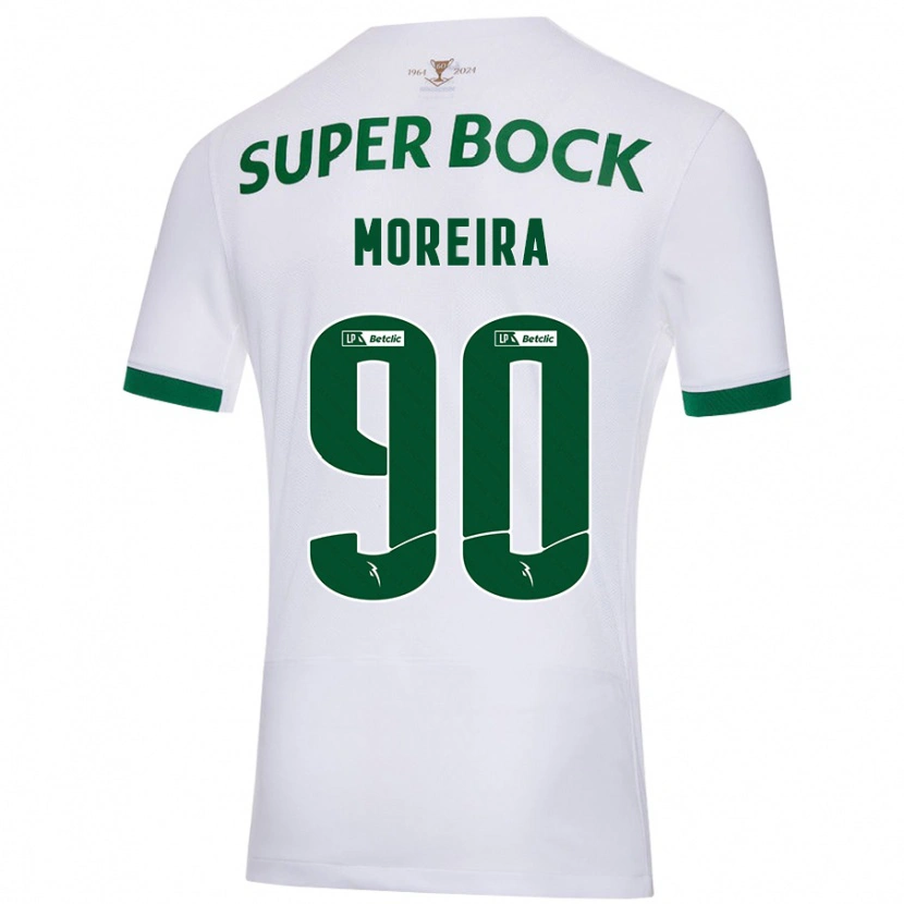 Danxen Kobiety Afonso Moreira #90 Biały Zielony Wyjazdowa Koszulka 2024/25 Koszulki Klubowe