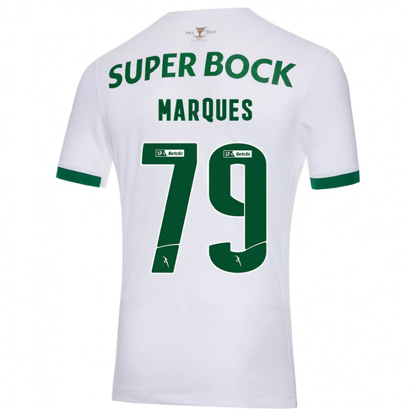Danxen Kobiety Rodrigo Marquês #79 Biały Zielony Wyjazdowa Koszulka 2024/25 Koszulki Klubowe