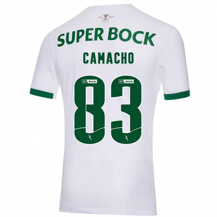 Danxen Kobiety Rafael Camacho #83 Biały Zielony Wyjazdowa Koszulka 2024/25 Koszulki Klubowe