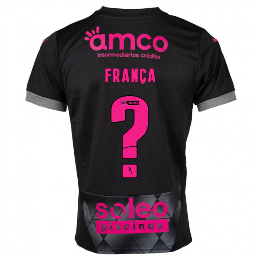 Danxen Kobiety Francisco França #0 Czarny Różowy Wyjazdowa Koszulka 2024/25 Koszulki Klubowe