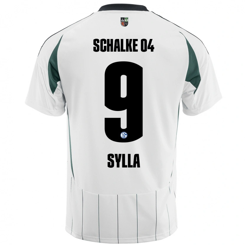 Danxen Kobiety Moussa Sylla #9 Biały Zielony Wyjazdowa Koszulka 2024/25 Koszulki Klubowe