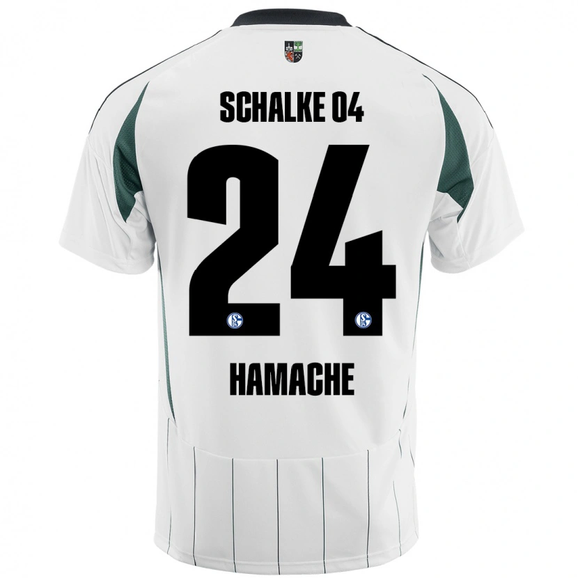 Danxen Kobiety Ilyes Hamache #24 Biały Zielony Wyjazdowa Koszulka 2024/25 Koszulki Klubowe