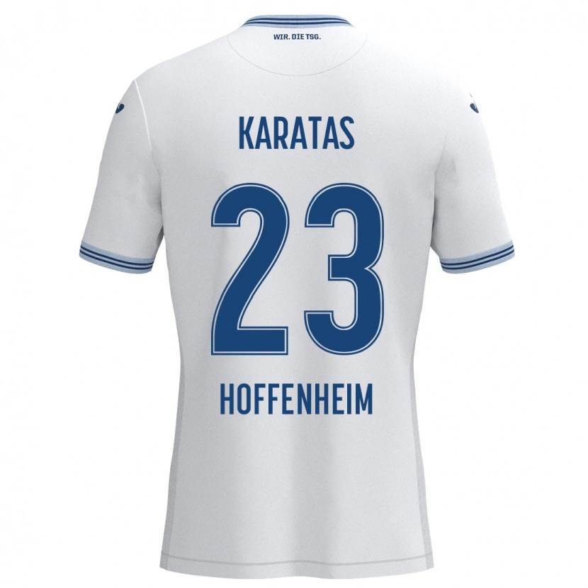 Danxen Kobiety Can Karatas #23 Biały Niebieski Wyjazdowa Koszulka 2024/25 Koszulki Klubowe