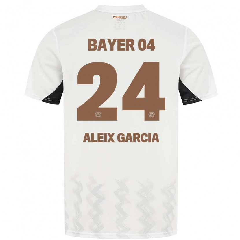 Danxen Kobiety Aleix García #24 Biały Czarny Wyjazdowa Koszulka 2024/25 Koszulki Klubowe