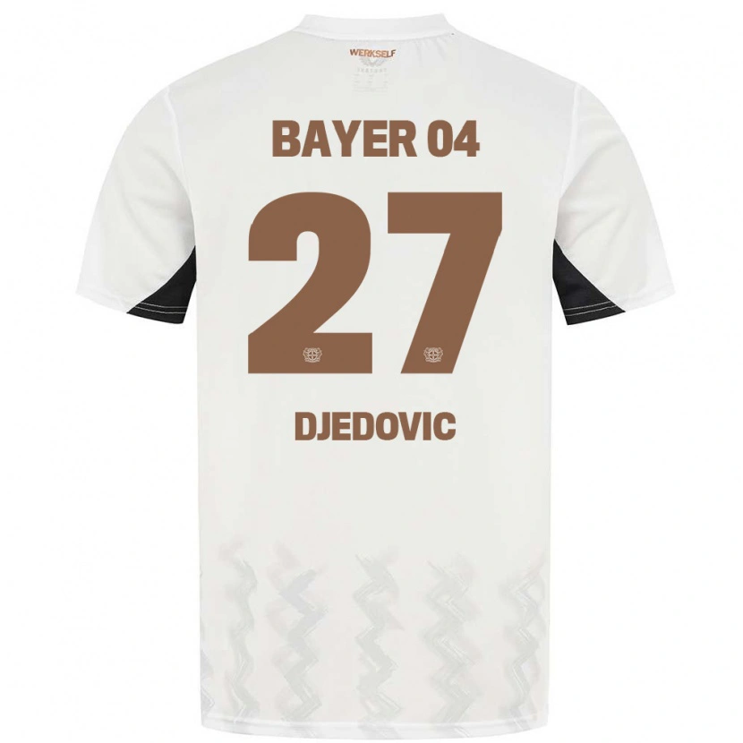 Danxen Kobiety Seldin Djedovic #27 Biały Czarny Wyjazdowa Koszulka 2024/25 Koszulki Klubowe