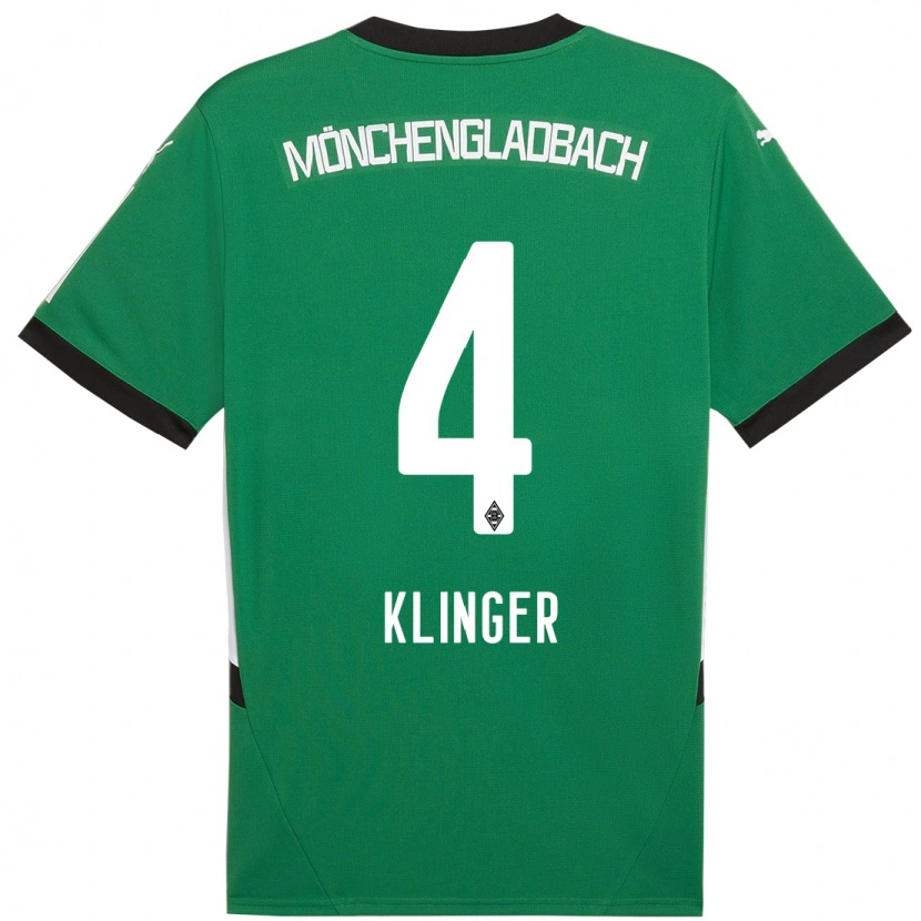 Danxen Kobiety Nina Klinger #4 Zielony Biały Wyjazdowa Koszulka 2024/25 Koszulki Klubowe