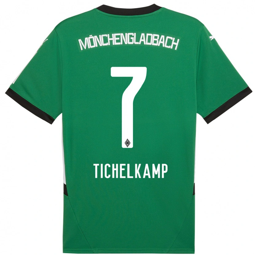 Danxen Kobiety Emily Tichelkamp #7 Zielony Biały Wyjazdowa Koszulka 2024/25 Koszulki Klubowe