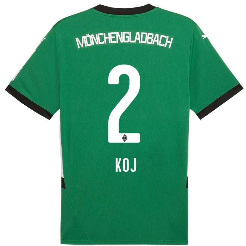 Danxen Kobiety Julia Koj #2 Zielony Biały Wyjazdowa Koszulka 2024/25 Koszulki Klubowe