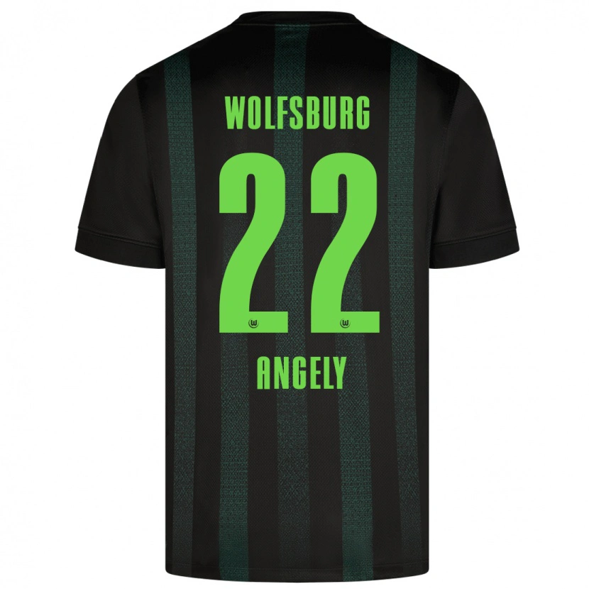 Danxen Kobiety Mathys Angély #22 Ciemnozielony Wyjazdowa Koszulka 2024/25 Koszulki Klubowe