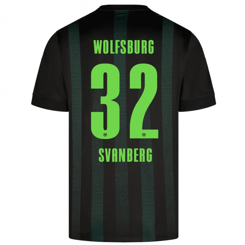 Danxen Kobiety Mattias Svanberg #32 Ciemnozielony Wyjazdowa Koszulka 2024/25 Koszulki Klubowe