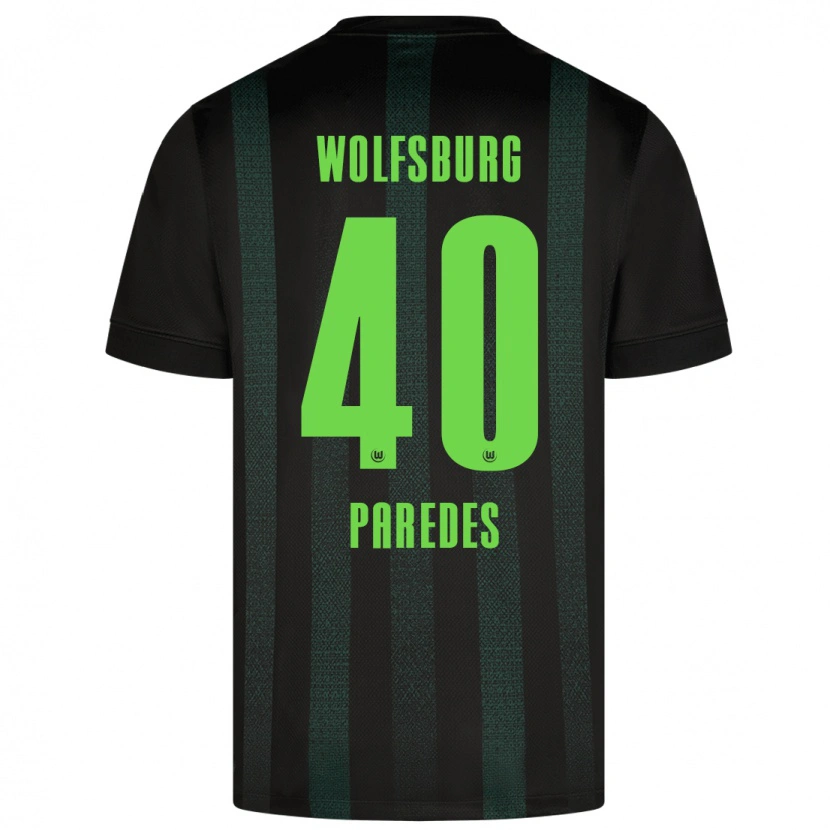 Danxen Kobiety Kevin Paredes #40 Ciemnozielony Wyjazdowa Koszulka 2024/25 Koszulki Klubowe