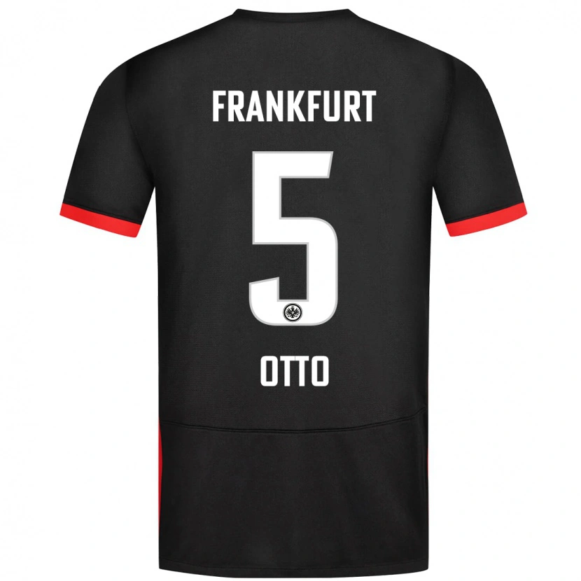 Danxen Kobiety Fynn Otto #5 Czarny Wyjazdowa Koszulka 2024/25 Koszulki Klubowe