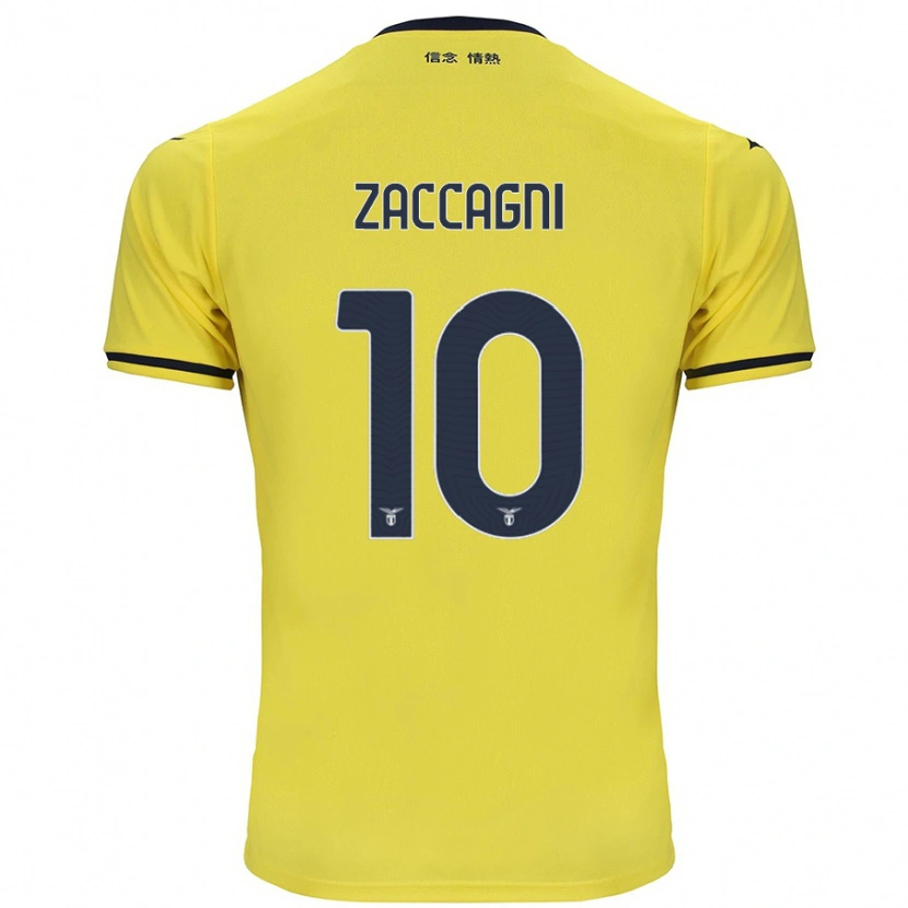 Danxen Kobiety Mattia Zaccagni #10 Żółty Wyjazdowa Koszulka 2024/25 Koszulki Klubowe