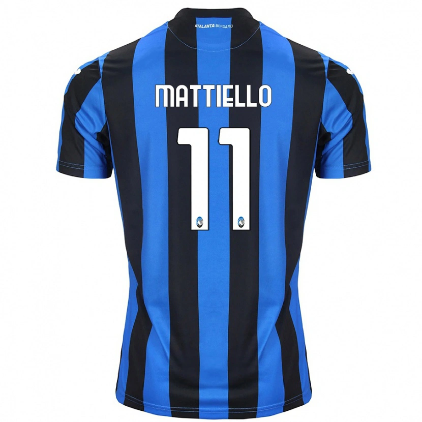 Danxen Dzieci Federico Mattiello #11 Niebiesko-Czarny Domowa Koszulka 2024/25 Koszulki Klubowe