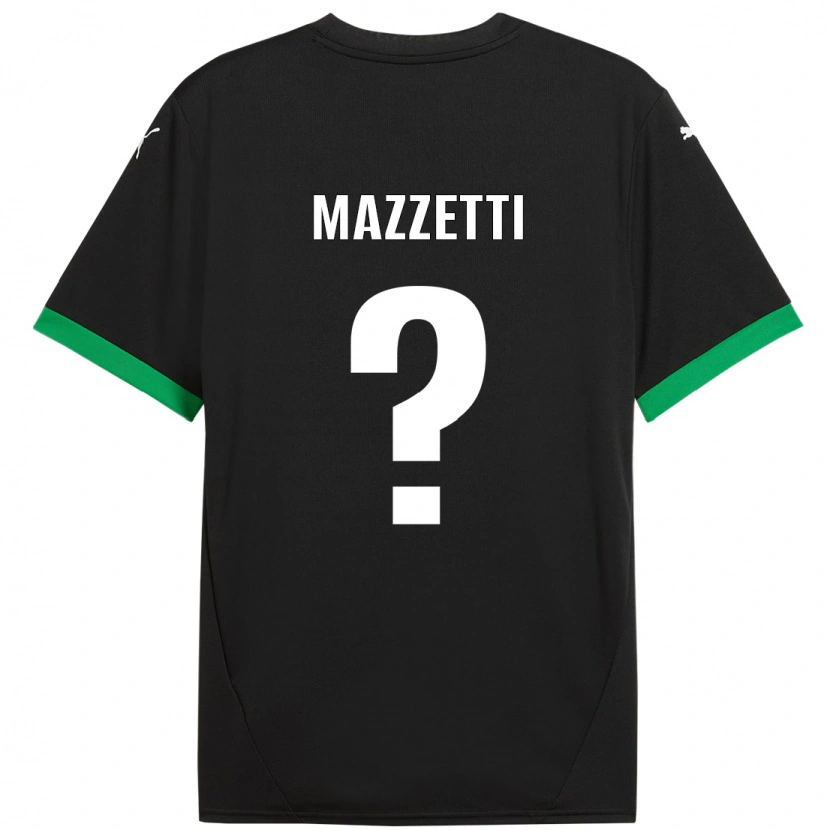 Danxen Dzieci Riccardo Mazzetti #0 Czarny Ciemnozielony Domowa Koszulka 2024/25 Koszulki Klubowe