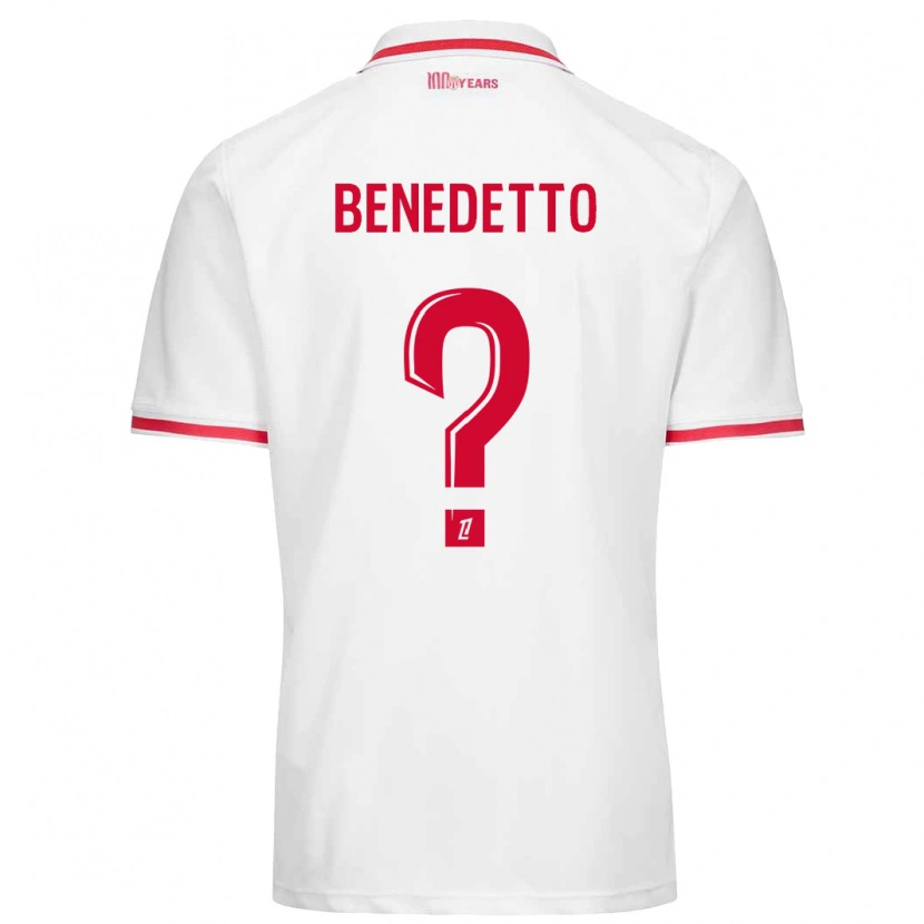 Danxen Dzieci Antéo Benedetto #0 Biały Czerwony Domowa Koszulka 2024/25 Koszulki Klubowe