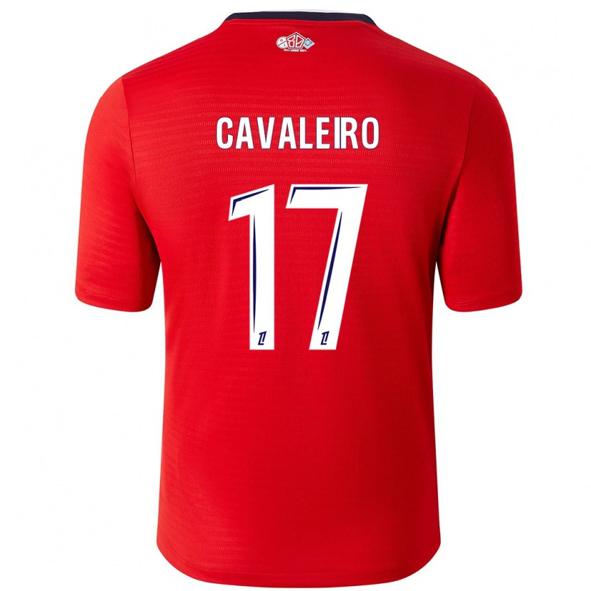 Danxen Dzieci Ivan Cavaleiro #17 Czerwony Biały Domowa Koszulka 2024/25 Koszulki Klubowe