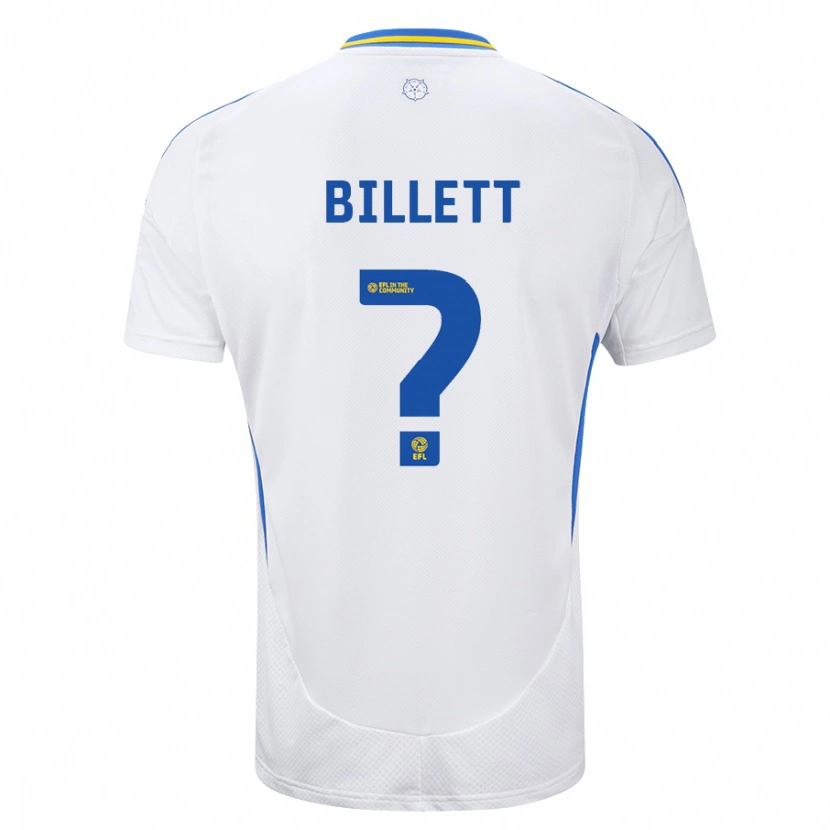 Danxen Dzieci Joe Billett #0 Biały Niebieski Domowa Koszulka 2024/25 Koszulki Klubowe