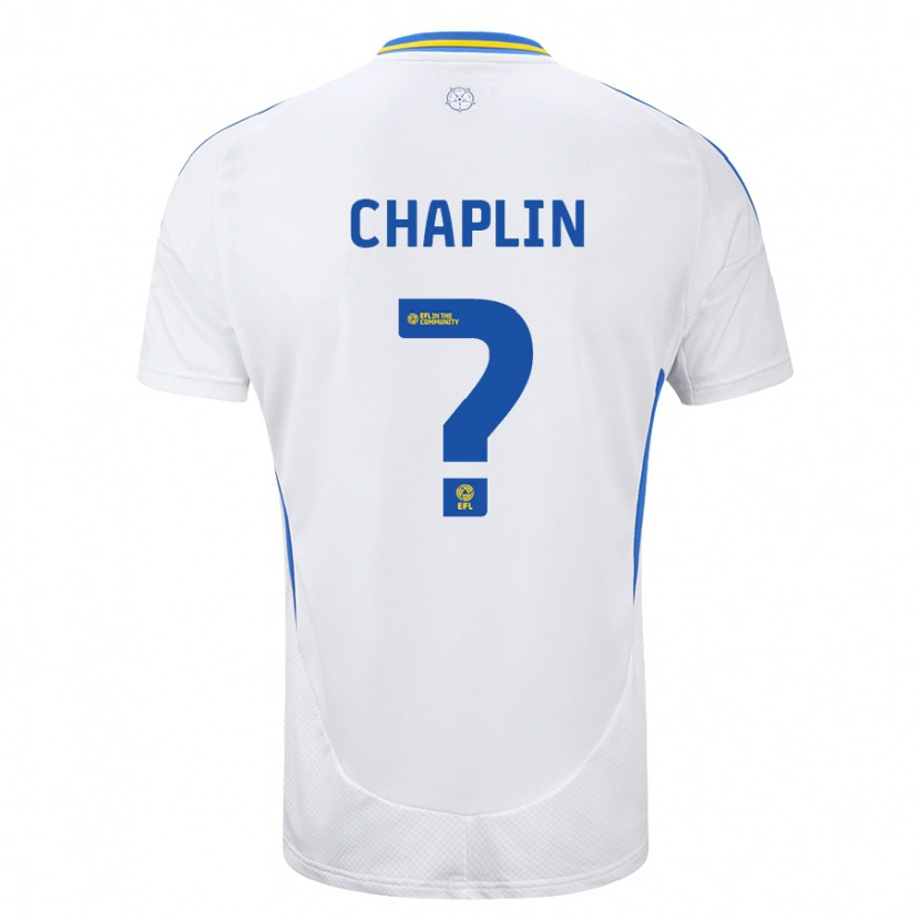 Danxen Dzieci Rhys Chadwick-Chaplin #0 Biały Niebieski Domowa Koszulka 2024/25 Koszulki Klubowe