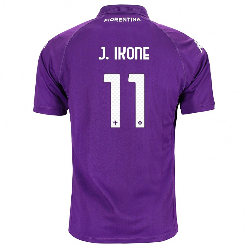 Danxen Dzieci Jonathan Ikoné #11 Fioletowy Domowa Koszulka 2024/25 Koszulki Klubowe