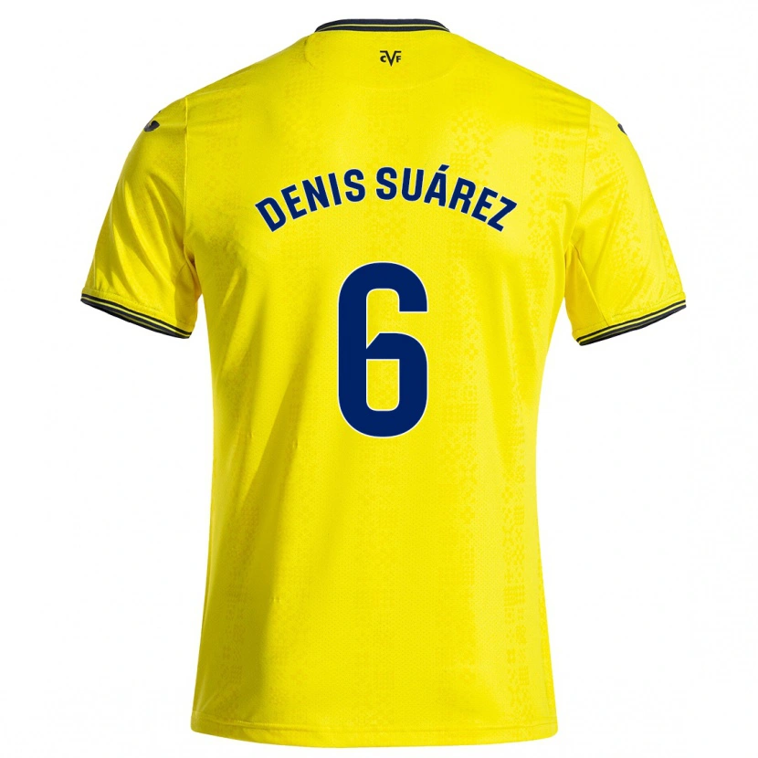 Danxen Dzieci Denis Suárez #6 Żółty Czarny Domowa Koszulka 2024/25 Koszulki Klubowe