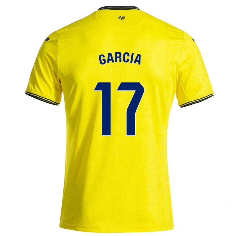Danxen Dzieci Rocío García #17 Żółty Czarny Domowa Koszulka 2024/25 Koszulki Klubowe
