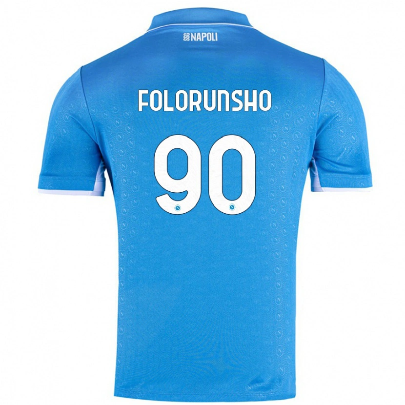 Danxen Dzieci Michael Folorunsho #90 Błękit Nieba Domowa Koszulka 2024/25 Koszulki Klubowe